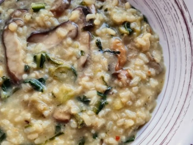 Risotto vegan crémeux à la puntarelle (chicorée de Catalogne)