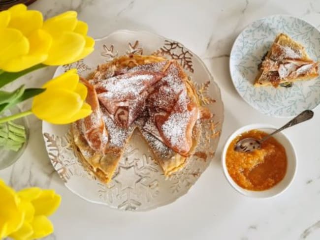 Gâteau de crêpes aux oranges d'après Michel Guérard