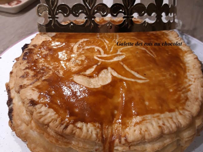 Galette des rois de l'Epiphanie au chocolat