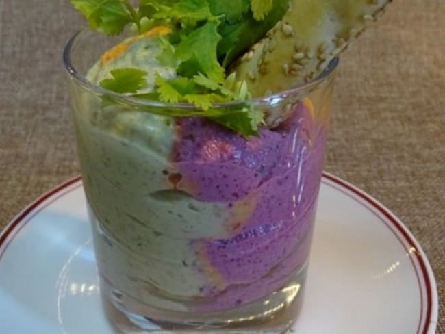 Houmous en trois couleurs