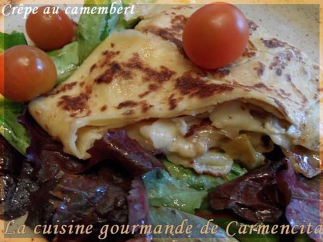 Crêpes salées aux poireaux et camembert