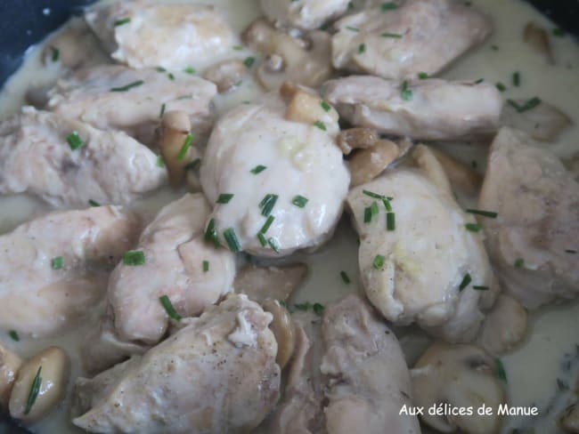 Sauté de poulet à la cancoillotte