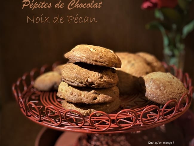 Cookies aux pépites de chocolat, noix de pécan et fleur de sel