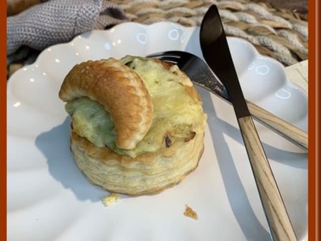 Vol au vent aux poireaux et noix de pétoncle