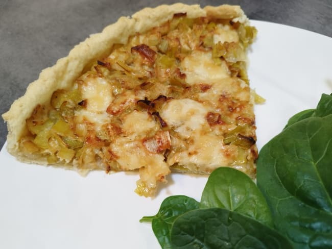 Tarte aux poireaux et au chèvre