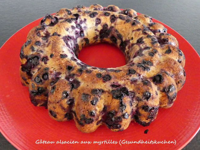 Gâteau alsacien aux myrtilles (Gesundheitskuchen)