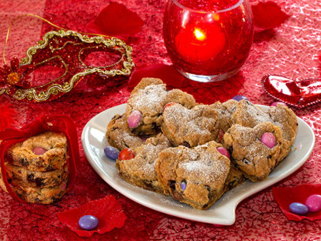 Cookies de la St-Valentin aux smarties