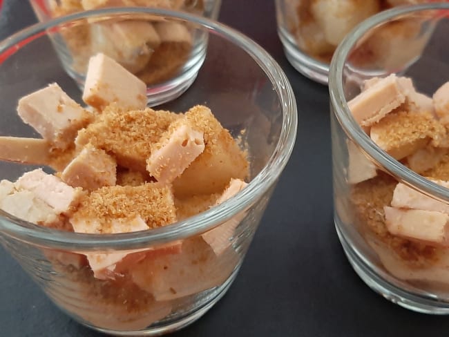 Verrines foie gras et poire pour Noël