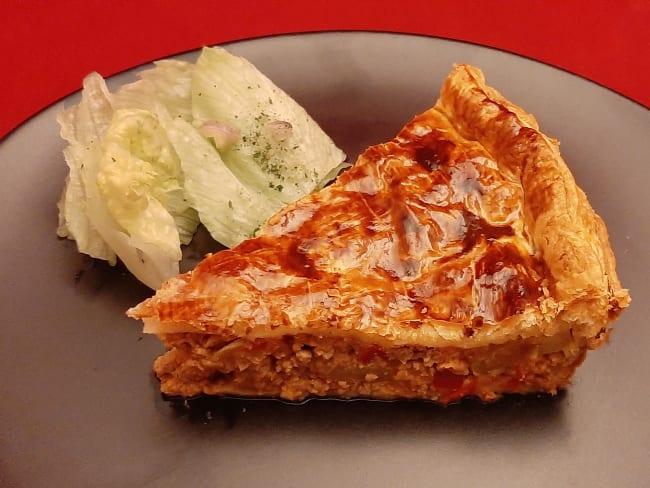 Tourte viande de boeuf hachée et légumes