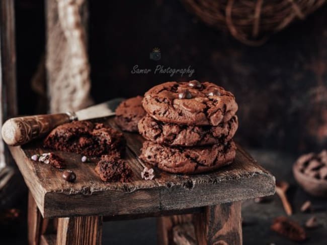 Cookies aux bonbons m&m's et chocolat