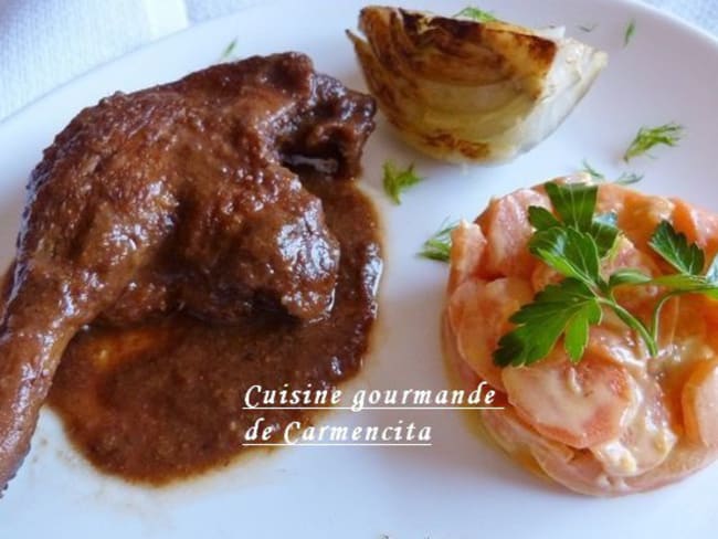 Cuisses de canette sauce au Porto