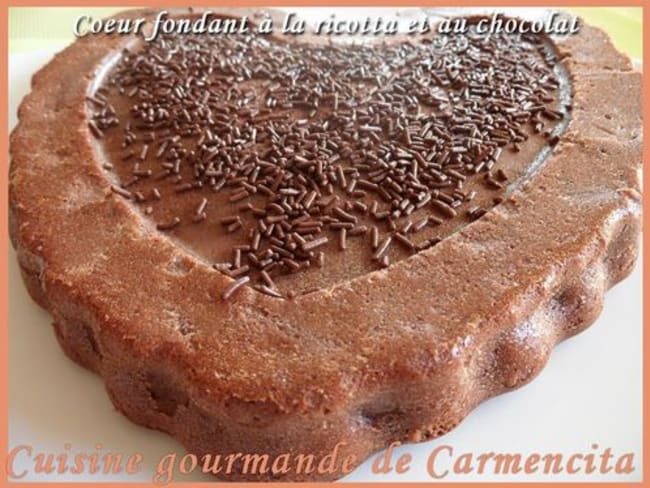 Gâteau coeur fondant à la ricotta chocolat et poires - une recette familiale