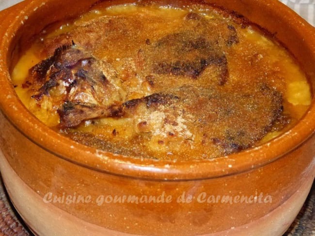 Cassoulet toulousain gratiné avec des haricots tarbais
