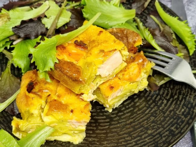 Quiche saumon poireaux sans pâte - une recette familiale