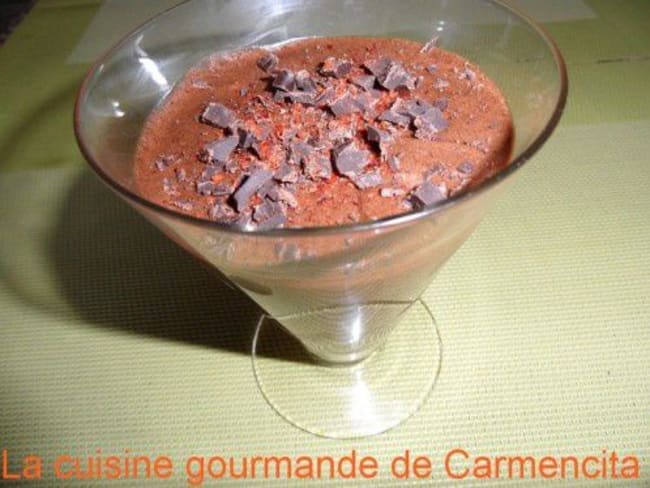Mousse chocolat au piment d'Espelette du Pays basque