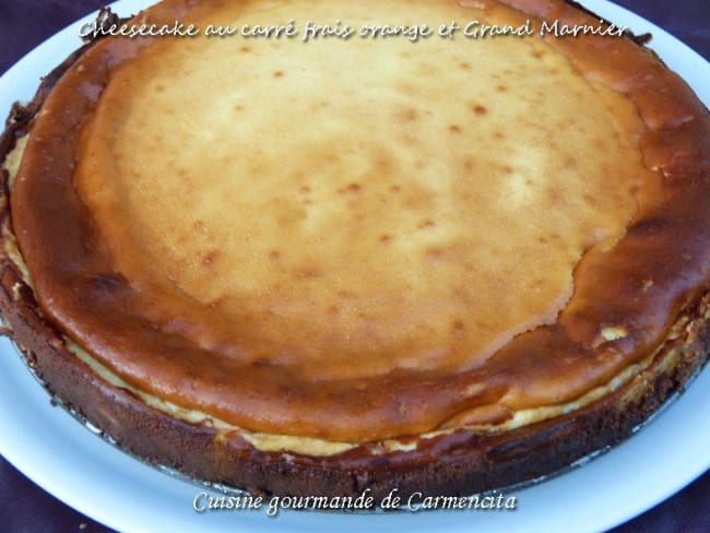 Cheesecake au carré frais à l'orange et Grand Marnier