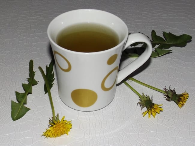 Tisane detox de feuilles et fleurs de pissenlit 