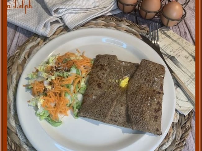 Galette farine de sarrasin au brocoli, et fromage