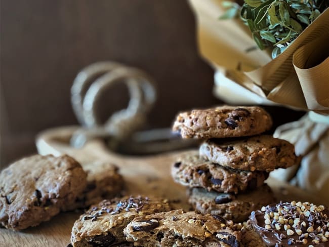 Cookies aux grains de sarrasin et pépites de chocolat