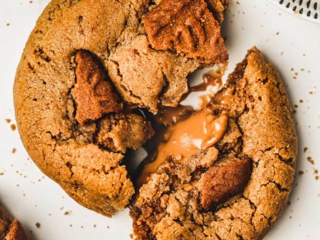 Cookies spéculoos coeur coulant