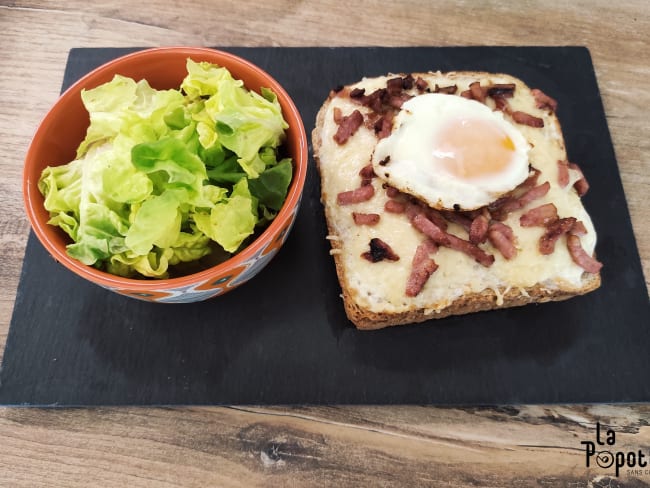 Croque-madame au fromage de chèvre