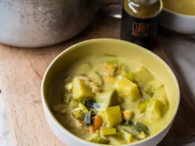 Haddock chowder au curry