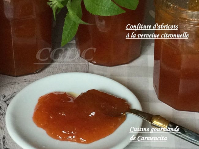 Confiture d'abricots maison à la verveine citronnelle