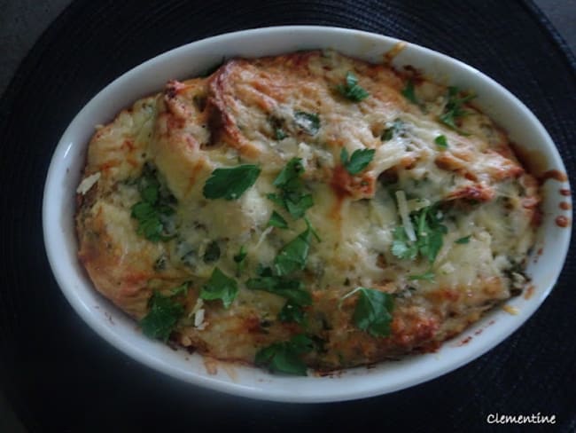 Gratin de pain rassis