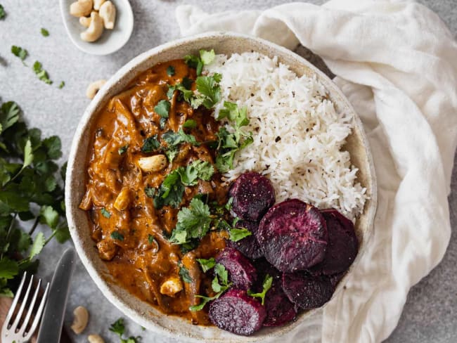 Champignons pleurotes façon "butter chicken"