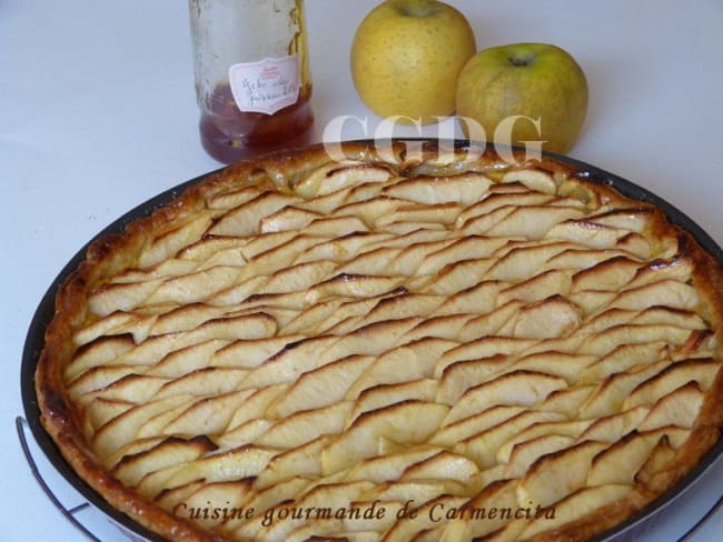 Tarte aux pommes et crème pâtissière au citron