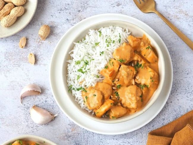 Poulet au curry et lait de coco