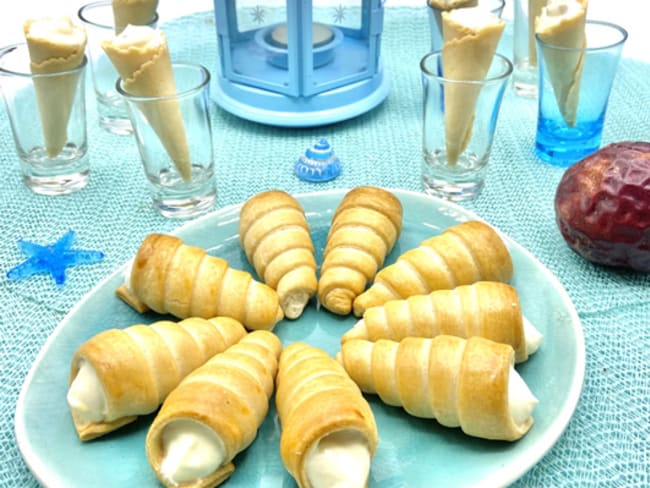 Cornets de fromage blanc fruit de la passion