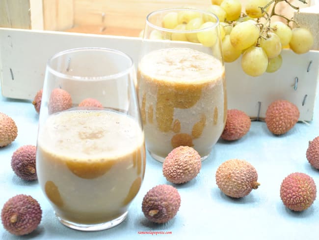 Jus fruits frais de de raisins, pomme, litchis