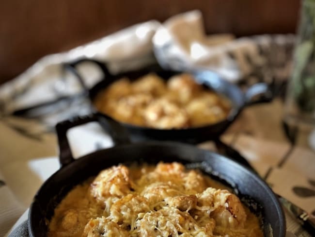 Blanquette festive de noix de Saint Jacques et crevettes