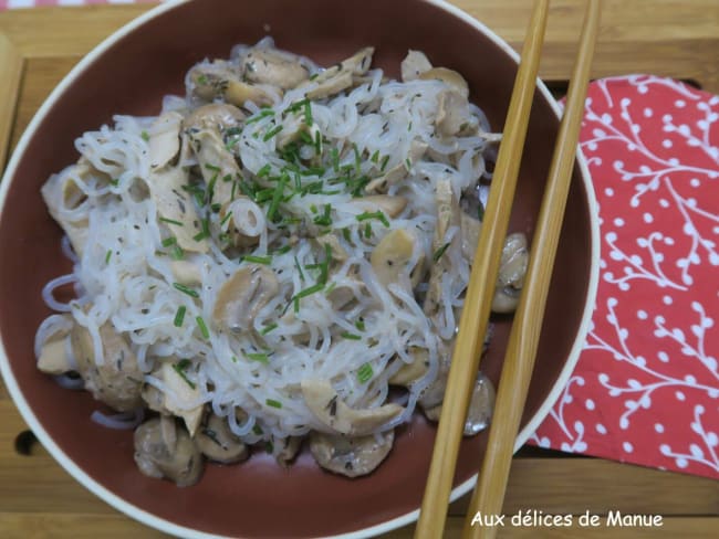 Konjac aux champignons et à la crème - recette minceur