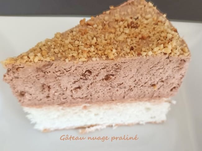 Gâteau nuage mousse au chocolat praliné