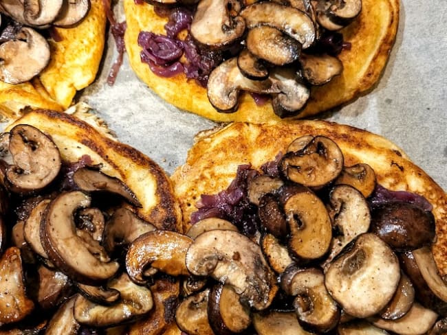 Socca aux champignons (sans gluten)