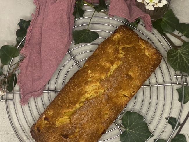 Cake sucré à la mangue rôtie