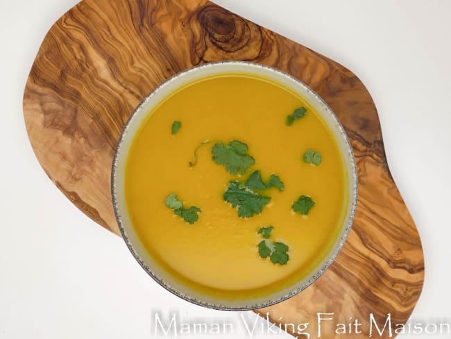 Soupe de carottes à la coriandre - une recette facile