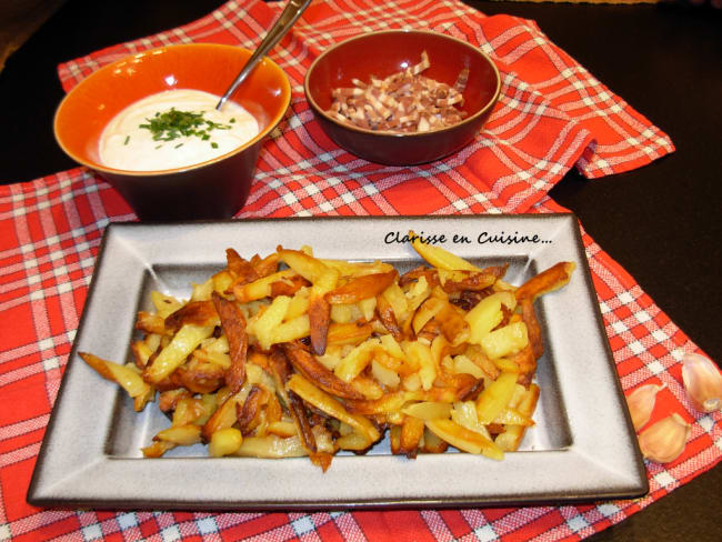 Pommes de terre Bibeleskaes rôties à l’alsacienne et fromage blanc