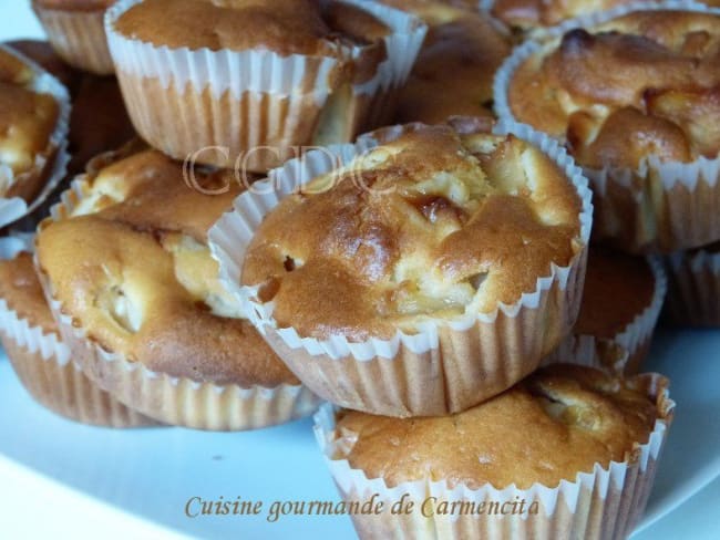 Muffins aux pommes reinettes et rhum