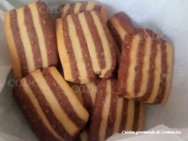 Biscuits marbrés au chocolat noisette et cannelle