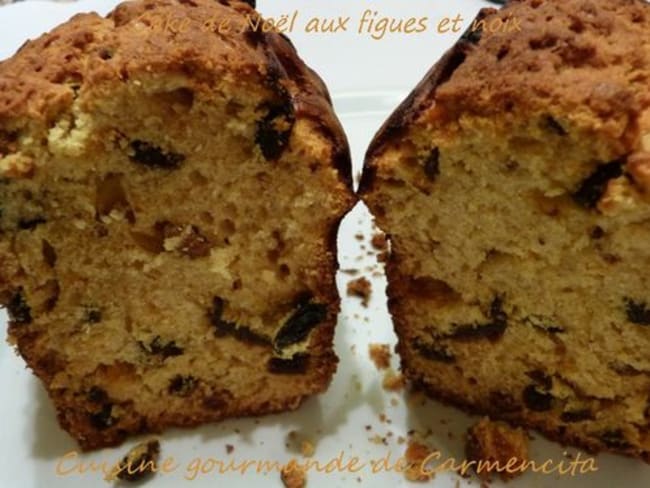 Cake de Noël salé aux figues et noix