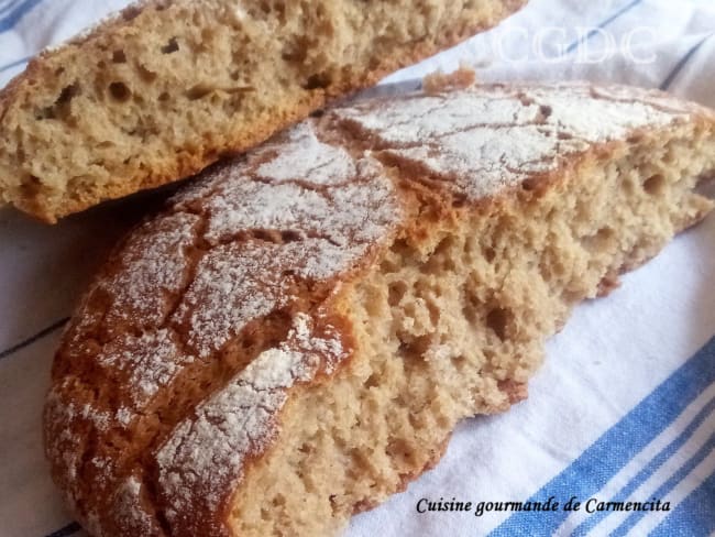 Pain cocotte cuisson Ã  froid à  la farine de blé Bio semi complète