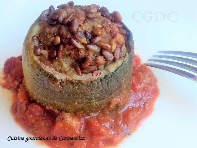 Courgettes farcies aux deux viandes