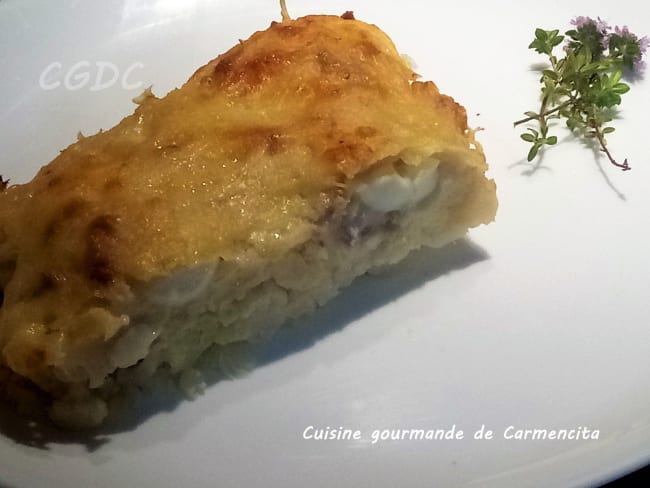 Recette de gratin de chou fleur et oeufs durs à  la béchamel au parmesan