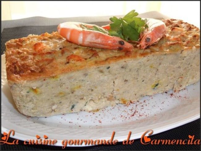 Terrine de lotte aux crevettes et à la mangue