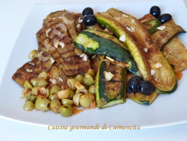 Courgettes et aubergines à la Charmoula pour accompagner l'agneau grillé