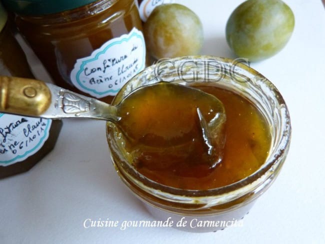 Confiture de reine claude au citron vert