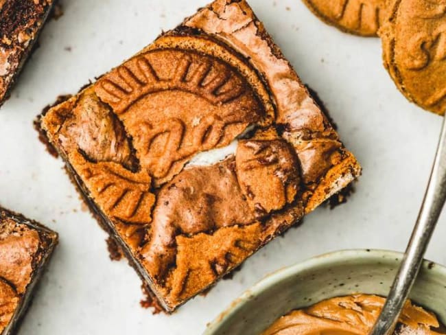 Brownies chocolat noir et spéculoos